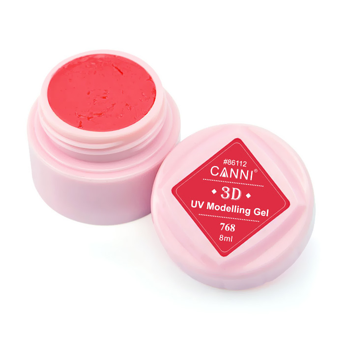 Гель-пластилін для нігтів Canni 3D UV Modelling Gel 768 яскраво-помаранчевий, 8 мл
