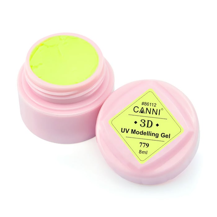 Гель-пластилін для нігтів Canni 3D UV Modelling Gel 779 світло-жовтий, 8 мл