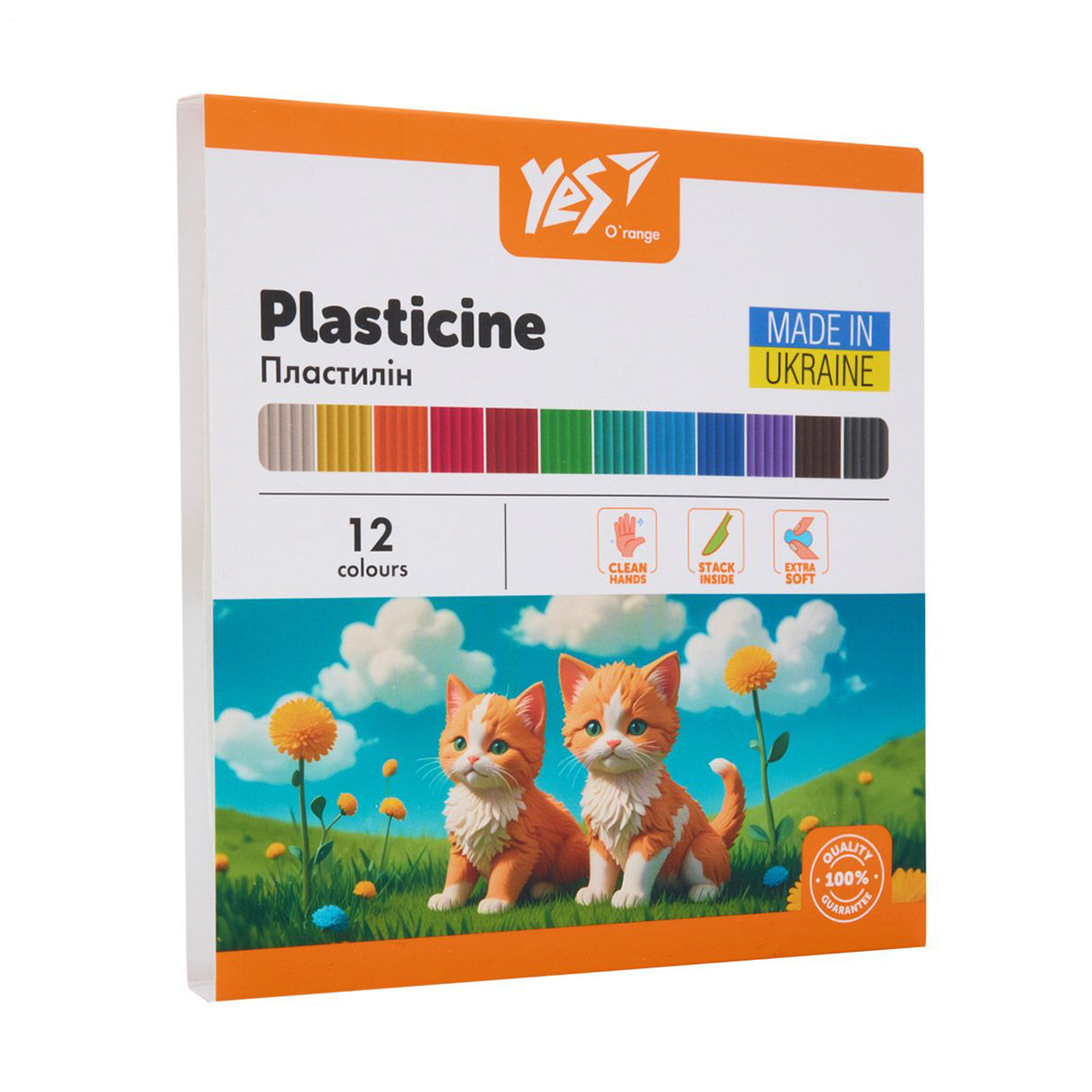 Пластилін YES Orange Line 12 кольорів, 240 г (540689)